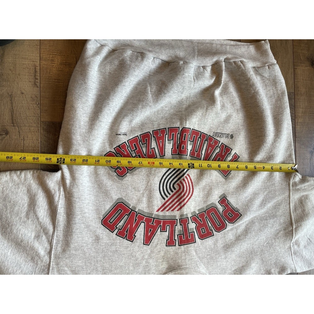 Portland Trailblazers 80s 90s Vintage Gray Basketball Crewneck Sweatshirt USA - Picture 5 of 11